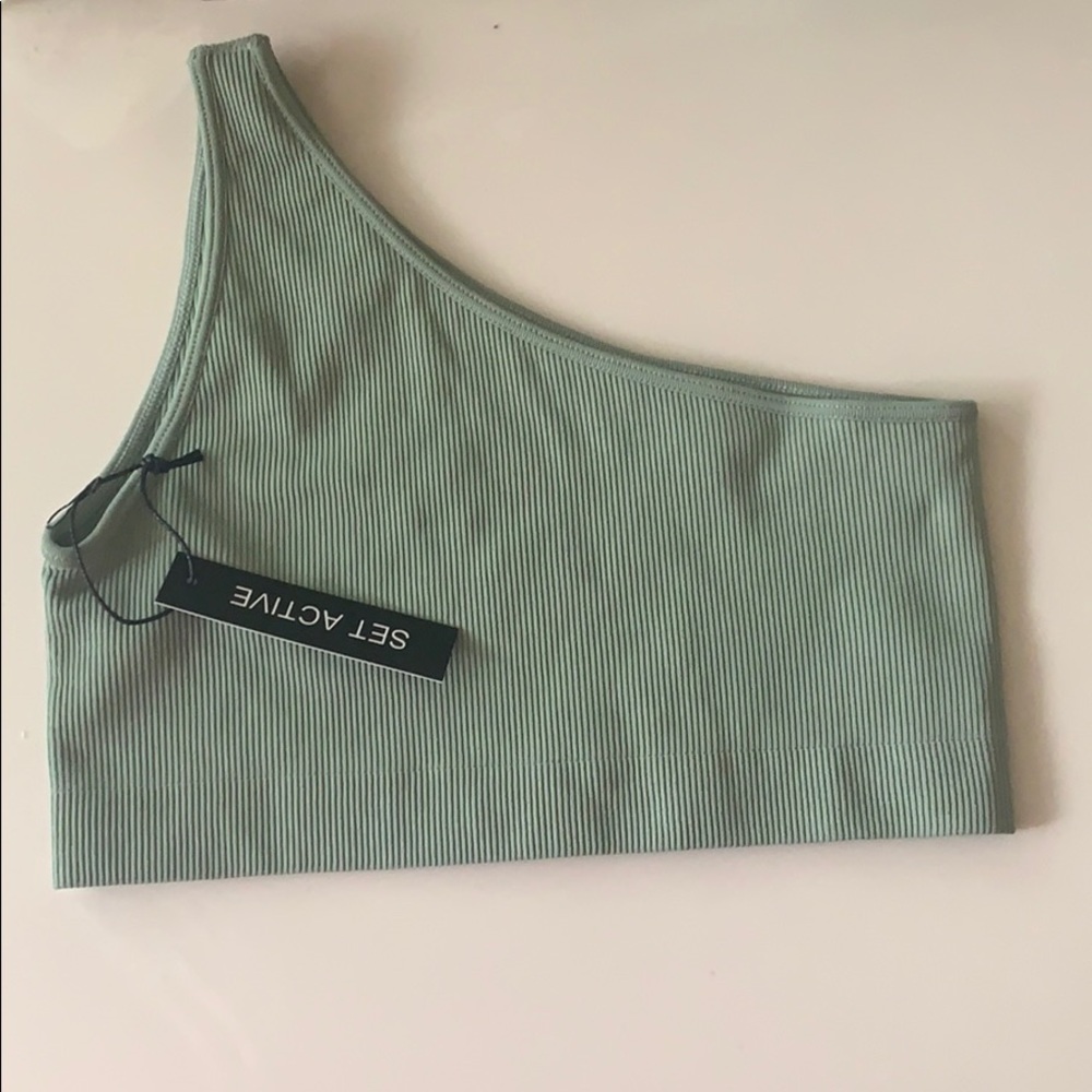 Set Active Ribbed One Shoulder